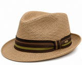 Trilbyhoed - Bill - camel - zwart lint