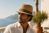 Trilbyhoed - Bill - camel - zwart lint