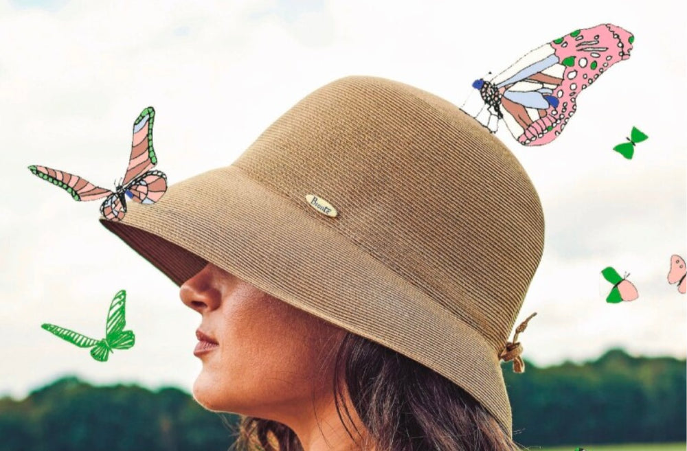 Zoey-rollable Cloche sun hat in camel-UV50+ – Bronteshop