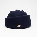 Structured Pillbox from wool felt  - Gala - Navy Blue