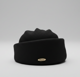 Black wool felt pillbox hat Gala comes with  a variety of angles, making it very versatile to wear.