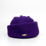 Structured Pillbox from wool felt  - Gala - Navy Blue