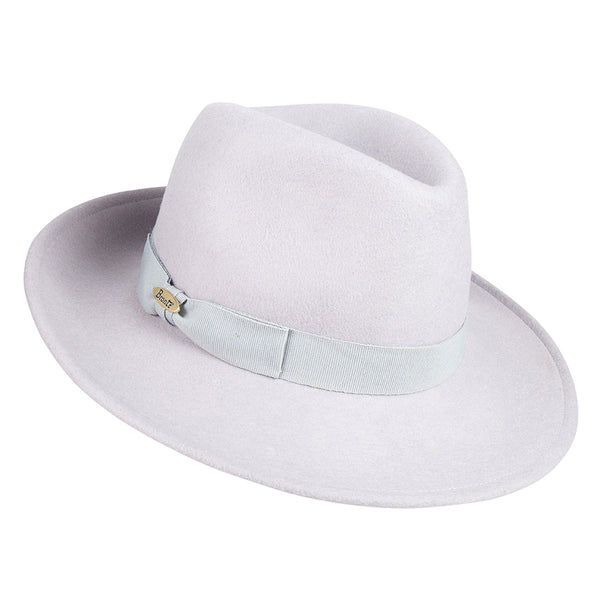 Bronte Fedora hat - Caitlin in silver grey wool felt