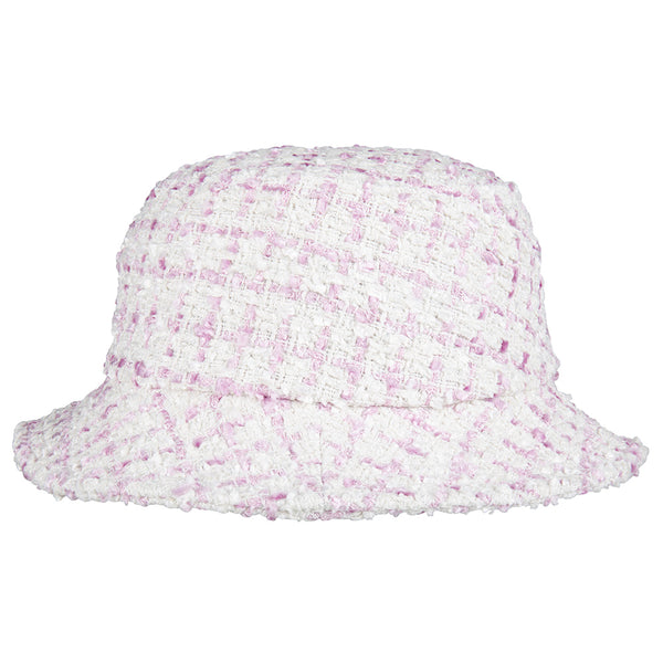 Bucket hat -  Matt - white/pink