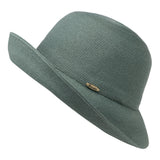 Bronte- summer straw Cloche hat - Zoey -SPF50-rollable-OSFA- Teal