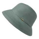 Bronte- summer straw Cloche hat - Zoey -SPF50-rollable-OSFA- green