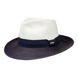 Panama hat - Bert - bleach white/navy