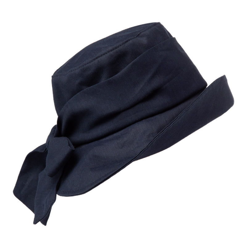 Wide brim hat - Camilla - navy blue