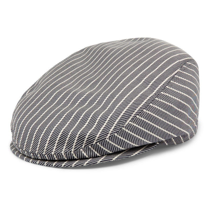 Bronte summer flat Cap - Mark- navy/white stripe-cotton