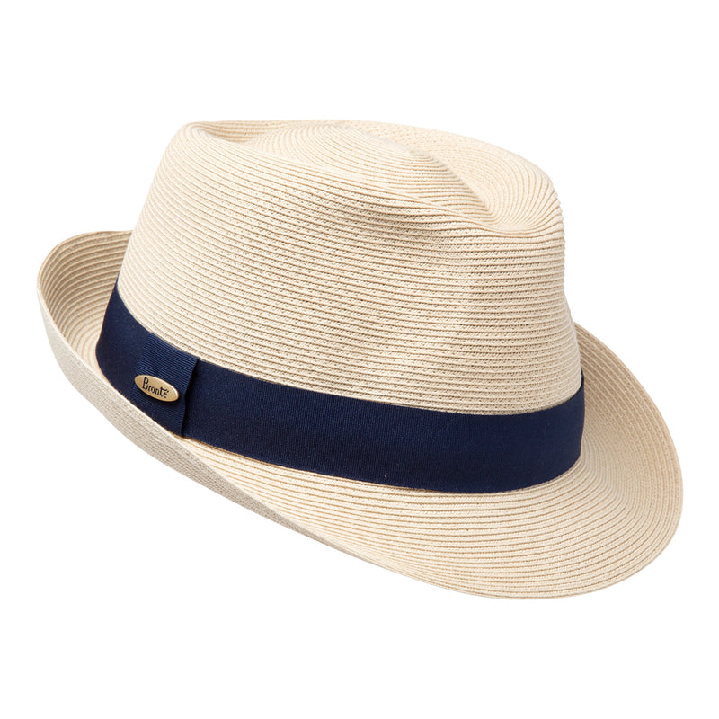 Trilby straw hat, natural-rollable-OSFA-unisex hat style – Bronteshop