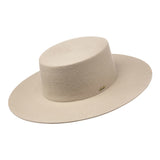 Bronte -Boater hat - Bailey B - with straight brim in beige