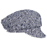 Cap - Ella - Linton Tweeds - navy/white