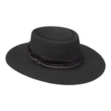 Bronte- wool felt Boater hat - Ceylan -black