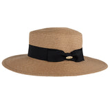 Bronte- summer Boater hat - Gabrielle - camel colour