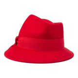 Bronte-wool felt trilby hat for women-Jade - in red