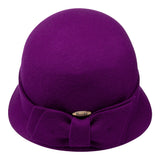 Bronte Cloche hat for winter - Sophia - purple