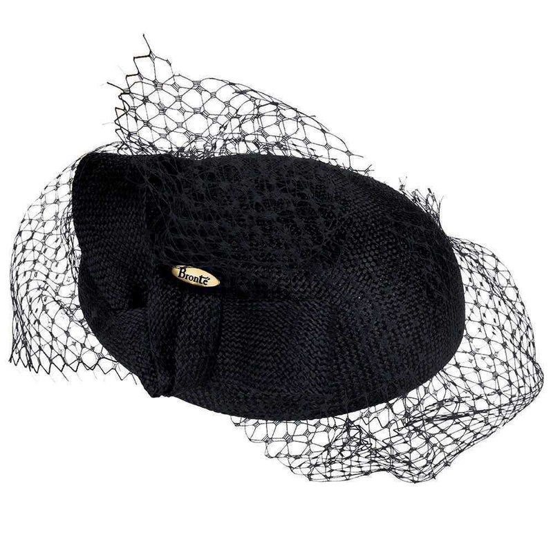 Ceremonial hat-pillbox  with veil- Isadora - black