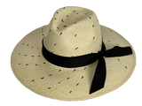 Panama fedora hat - Vic - Naturel dotted