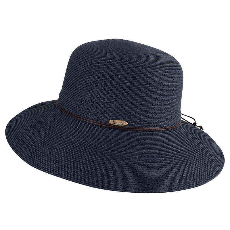 Wide brim hat - Anna - blue - travel hat