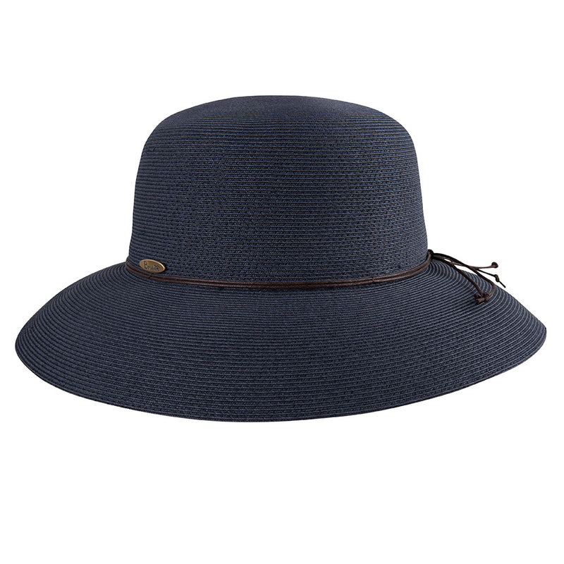 Wide brim hat - Anna - blue - travel hat