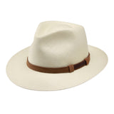 Panama hat - Gaston - Naturel - Cognac suede trimming