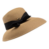 Bronte-summer fedora straw hat Grace in camel, OSFA,SPF50+