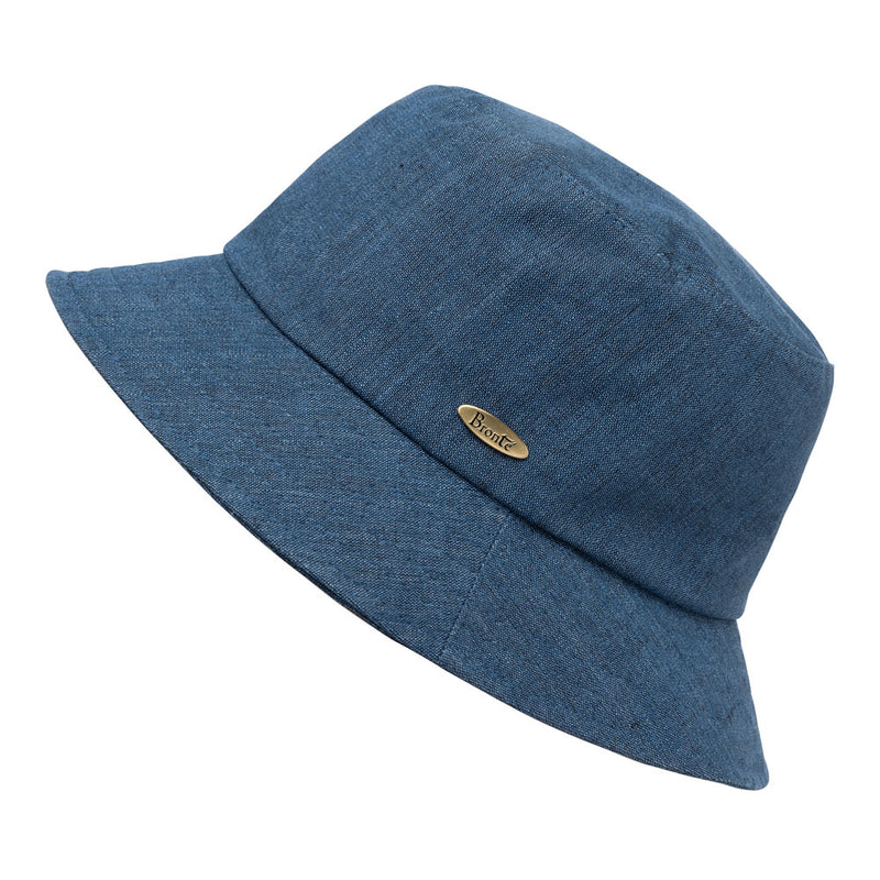 Bronte-summer-bucket-hat-Matt-blue-linen