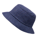 Bucket hat -  Matt - Blue pinstripe
