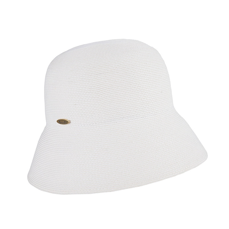 Bronte-Southwest rollable bucket hat in white for women