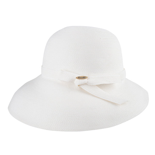 WidBronte -Wide brim sun hat-Joanna - white - SPF50-rollable travel hat