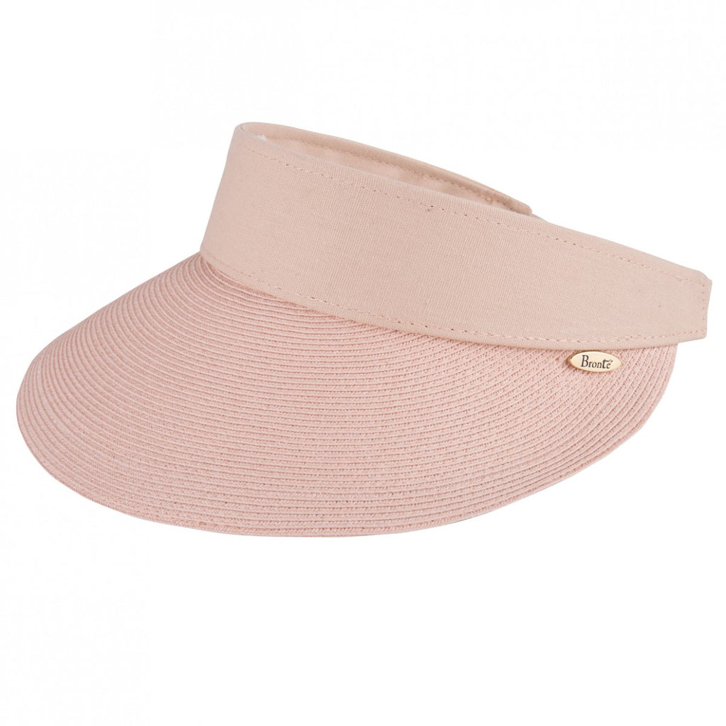 Evy is sun pink-straw/cotton-OSFA Bronteshop -dusty – a visor