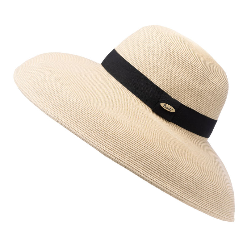 Bronte -Wide Brim hat - Deborah - natural colour- Audrey Hepburn hat shape