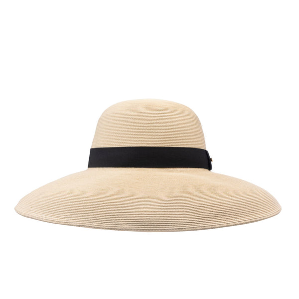 Bronte Wide Brim hat - Deborah - natural hue