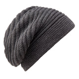 Bronte-knitted-Beret - Faraona - dark grey