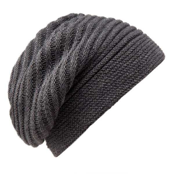 Bronte-knitted-Beret - Faraona - dark grey