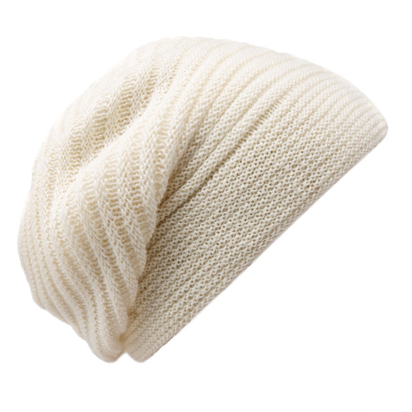 double knitted beanie -Beret - Faraona - ivory