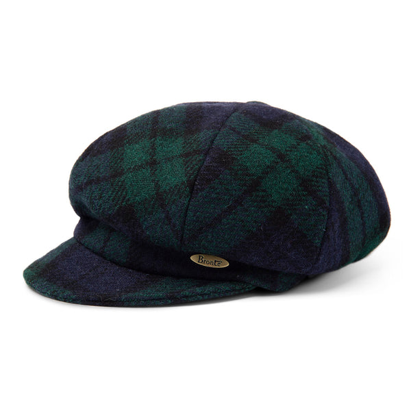 Cap - Romee - Harris Tweed - black/green/blue