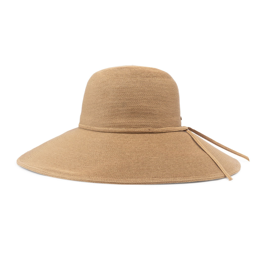 Solange-XL brim sun hat-camel-uv protection – Bronteshop display picture 1