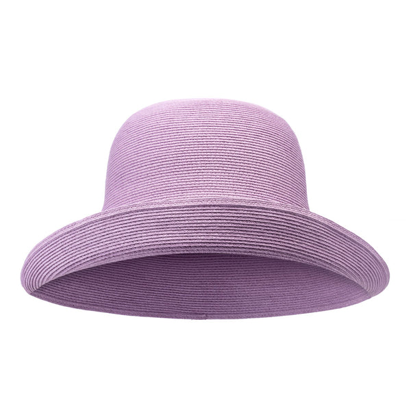 Bronte- summer straw Cloche hat - Zoey -SPF50-rollable-OSFA- lilac