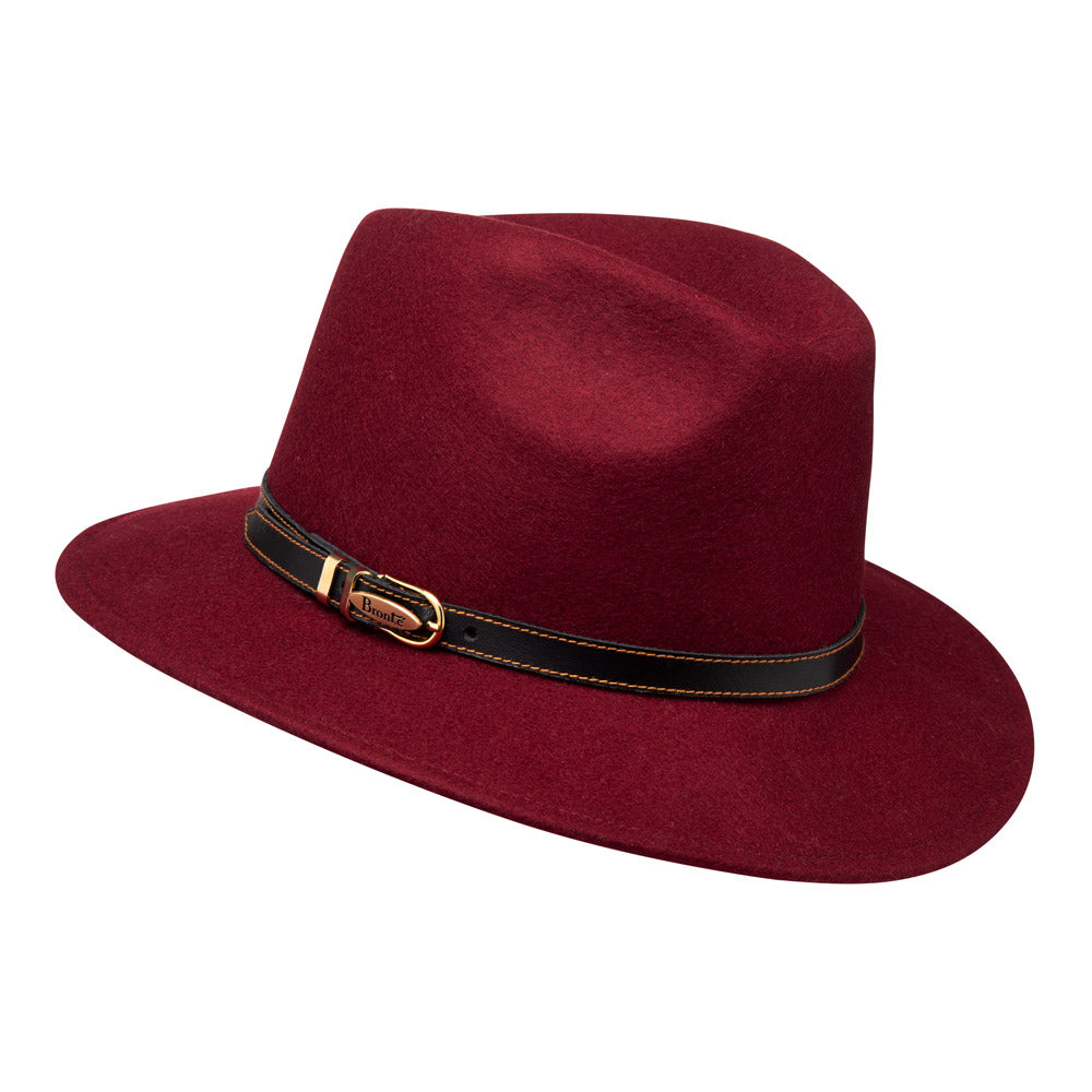 - WINE RED CLARET LADIES STYLISH FEDORA HAT *NWT* WINE RED CLARET LADIES STYLISH FEDORA HAT *NWT* main image 3