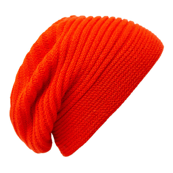 Bronte -knnitted Beret - Faraona - orange