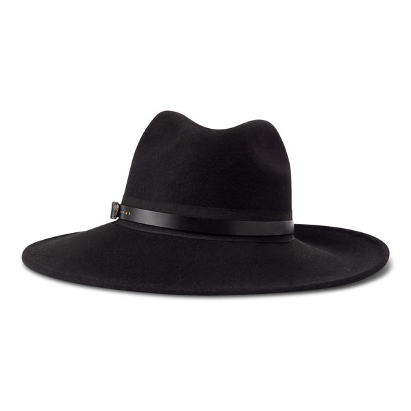 Frederique wide brim wool felt fedora hat for women – Bronteshop display picture 1