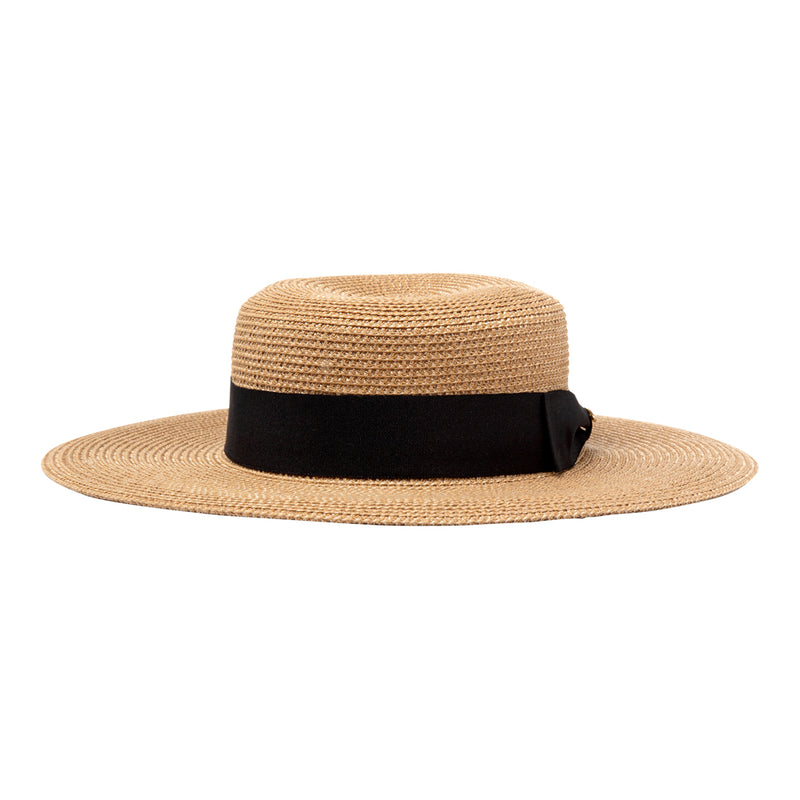 Boater hat - Gabrielle - camel