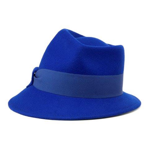 Bronte-wool felt trilby hat for women-Jade-royal blue