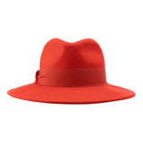 Bronte- wool felt Fedora hat - Lauren - orange