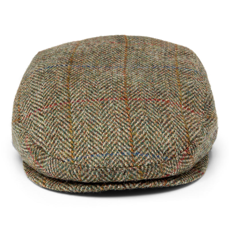 Harris tweed flat cheap cap green
