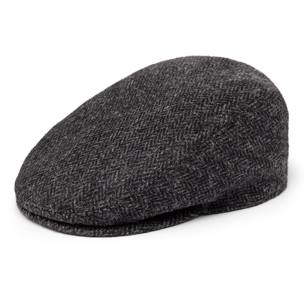 Cap - Mark- grey/ black - Harris Tweed