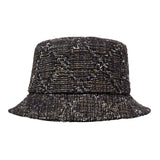 Bronte-Bucket hat - Matt - black& gold Linton Tweed