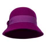 bronte winter Cloche hat - Natalie - fuchsia pink