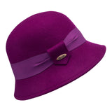 Bronte winter Cloche hat - Natalie - fuchsia pink, travel hat